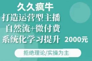 久久疯牛·自然流+微付费(12月23更新)打造运营型主播，包11月+12月-兵兵资源