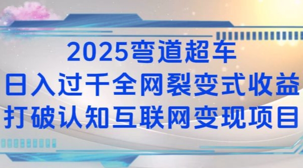 2025弯道超车日入过K全网裂变式收益打破认知互联网变现项目【揭秘】-兵兵资源