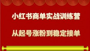 小红书商单实战训练营，从0到1教你如何变现，从起号涨粉到稳定接单，适合新手-兵兵资源