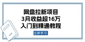 网盘拉新项目：3月收益超16万，入门到精通教程-兵兵资源