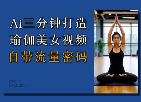 Ai3分钟打造瑜伽美女视频，自带流量密码-兵兵资源