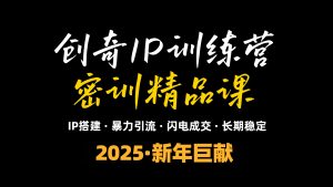 2025年“知识付费IP训练营”小白避坑年赚百万，暴力引流，闪电成交-兵兵资源