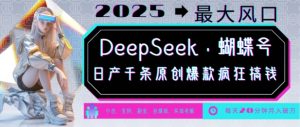 DeepSeek+蝴蝶号，2025年最大风口，日产千条原创爆款，轻松月入破W-兵兵资源