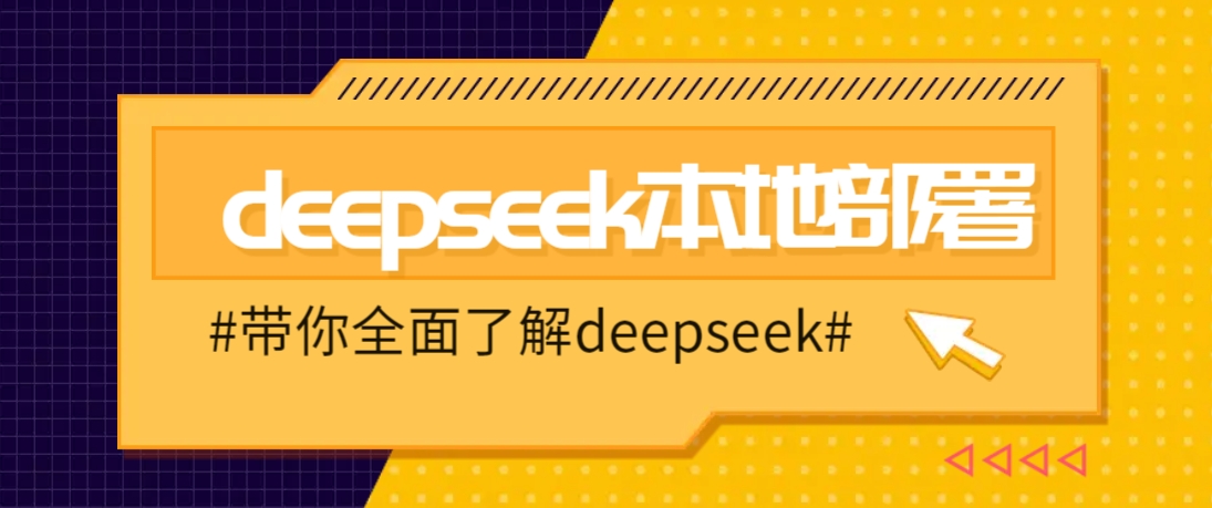 DeepSeek本地部署详细教程，轻松将deepseek部署到你的电脑上-兵兵资源