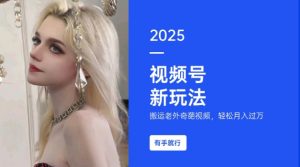 搬运老外奇葩视频，撸视频号分成计划收益，每天只需一小时，新手小白轻松月入过W-兵兵资源