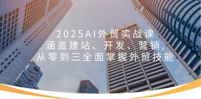 2025AI外贸实战课：涵盖建站、开发、营销, 从零到三全面掌握外贸技能-兵兵资源