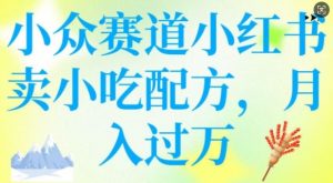 小众赛道小红书卖小吃配方，操作简单，月入过W-兵兵资源