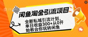 闲鱼淘金私域引流计划，从0开始玩转闲鱼，副业也可以挣到全职的工资-兵兵资源
