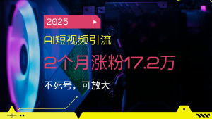 2025AI短视频引流，2个月涨粉17.2万，不死号，可放大-兵兵资源