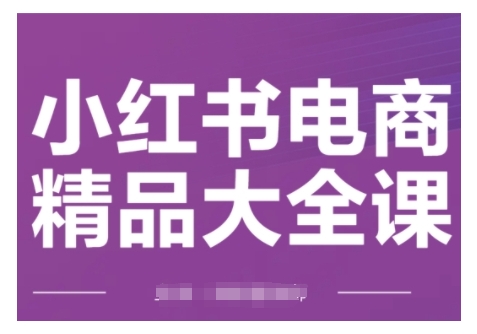 小红书电商精品大全课，快速掌握小红书运营技巧，实现精准引流与爆单目标，轻松玩转小红书电商(更新2月)-兵兵资源