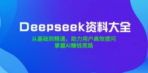 Deepseek资料大全，从基础到精通，助力用户高效提问，掌握AI赚钱思路-兵兵资源