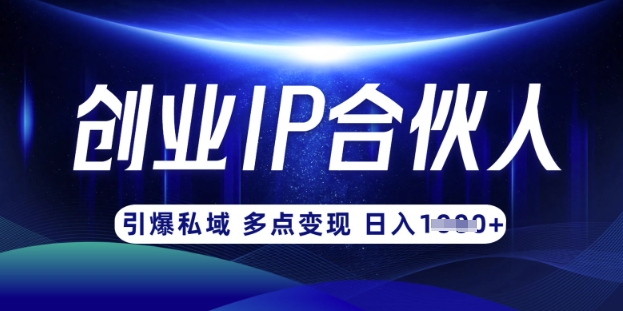 云帆·创业ip合伙人打造3.0，从0到1教你做网创，实现月入过W-兵兵资源