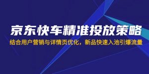 京东快车精准投放策略，结合用户营销与详情页优化，新品快速入池引爆流量-兵兵资源