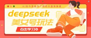 借助deepseek创作出各种风格的美女视频，7天快速涨粉，多种变现月入万元-兵兵资源