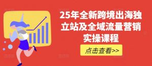 25年全新跨境出海独立站及全域流量营销实操课程，跨境电商独立站TIKTOK全域营销普货特货玩法大全-兵兵资源