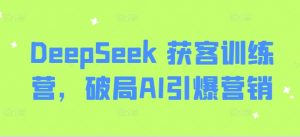 DeepSeek 获客训练营，破局AI引爆营销-兵兵资源