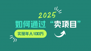 2025年如何通过“卖项目”实现年入100w-兵兵资源