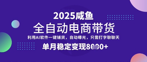 全网首发【闲鱼全自动电商带货】三年磨一剑，一朝露锋芒，单月稳定变现8k+【揭秘】-兵兵资源