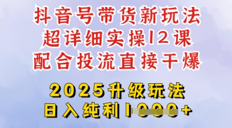 2025全新升级抖音带货玩法，一天纯利四位数，从剪辑到选品再到发布投流，超详细玩法揭秘-兵兵资源