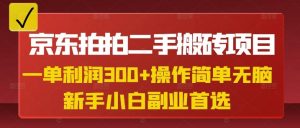 京东拍拍二手搬砖项目，一单纯利润3张，操作简单，小白兼职副业首选-兵兵资源