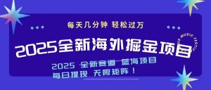 2025最新海外掘金项目 一台电脑轻松日入500+-兵兵资源