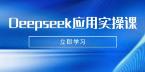 Deepseek应用实操课：AI制作数字妈妈、写真、短视频，辅导作业，PPT制作等-兵兵资源