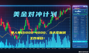 2025年最暴力项目“美金先登计划”最新最强对冲战法，每日实际收益1K-4K-兵兵资源