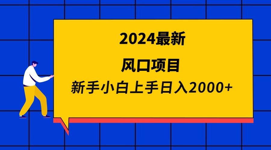 (9483期)2024最新风口项目 新手小白日入2000+-兵兵资源