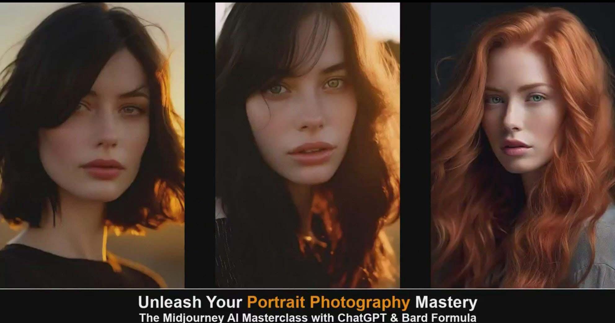 图片[3]-(9312期)Midjourney v5 ChatGPT 和 Bard AI人工智能人像摄影大师班-15节-中英字幕-兵兵资源