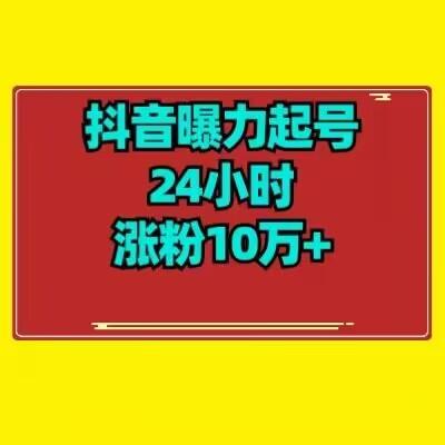 抖音曝力起号24小时涨粉10万+教程拆解-兵兵资源