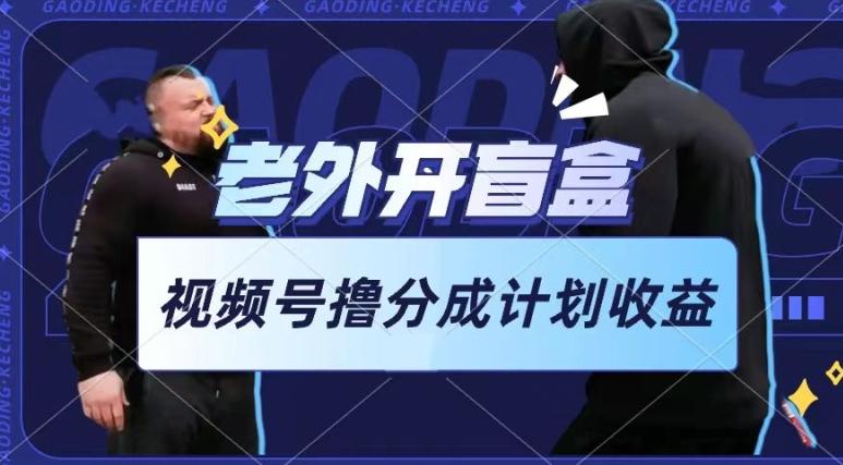 老外开盲盒视频，撸视频号分成计划收益，每天只需一小时，新手小白轻松上手【揭秘】-兵兵资源