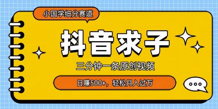小国学细分赛道，三分钟一条原创视频，日赚500+，可矩阵复制-兵兵资源