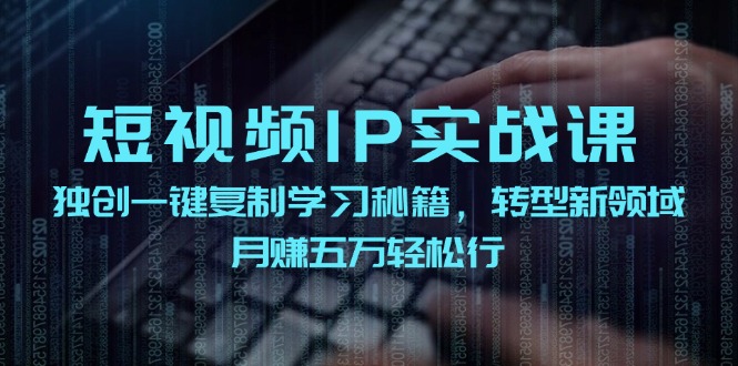 短视频IP实战课，独创一键复制学习秘籍，转战新领域，月赚五万轻松行-兵兵资源