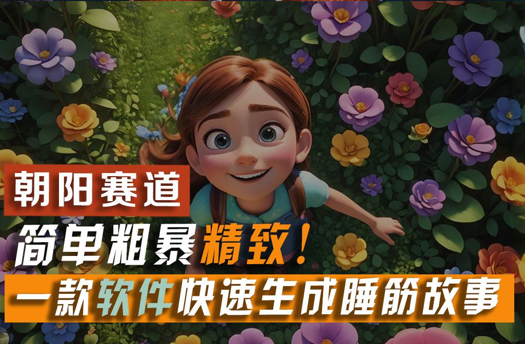 利用一款软件5分钟一条爆款睡筋故事，简单粗暴精致！小白月入2w+-兵兵资源