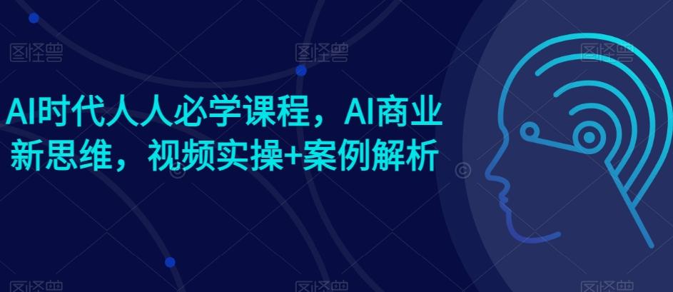 AI时代人人必学课程，AI商业新思维，视频实操+案例解析【赠AI商业爆款案例】-兵兵资源