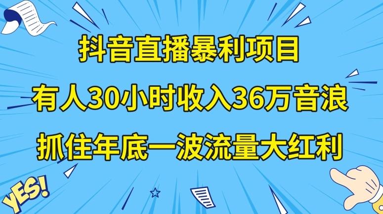 抖音直播暴利项目，有人30小时收入36万音浪，公司宣传片年会视频制作，抓住年底一波流量大红利【揭秘】-兵兵资源