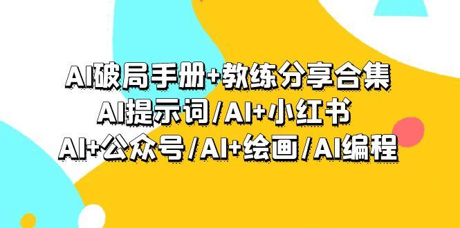 (9351期)AI破局手册+教练分享合集：AI提示词/AI+小红书 /AI+公众号/AI+绘画/AI编程-兵兵资源