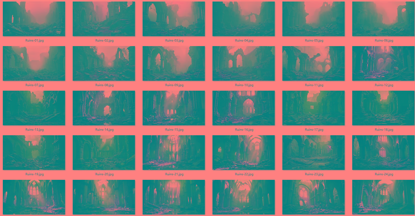 1600张科幻外星恐怖战争废墟环境背景 5K高清图片素材-兵兵资源