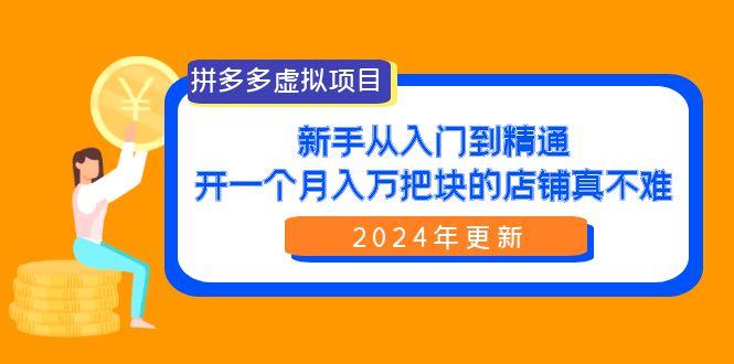 (9744期)拼多多虚拟项目：入门到精通，开一个月入万把块的店铺 真不难(24年更新)-兵兵资源