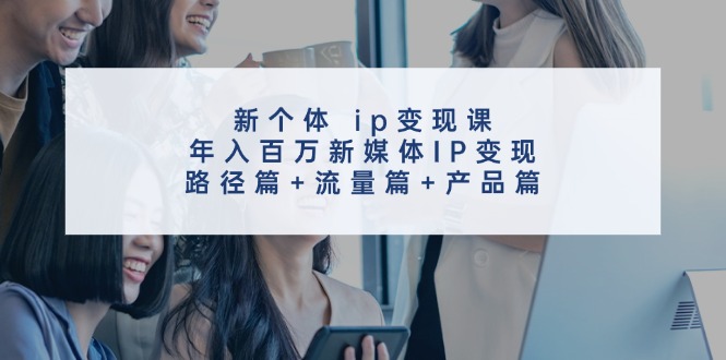 新个体ip变现课,年入百万新媒体IP变现,路径篇+流量篇+产品篇-兵兵资源