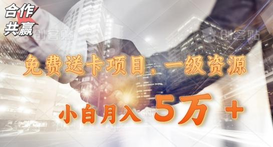 免费送卡项目，一级资源，小白月入5万+-兵兵资源