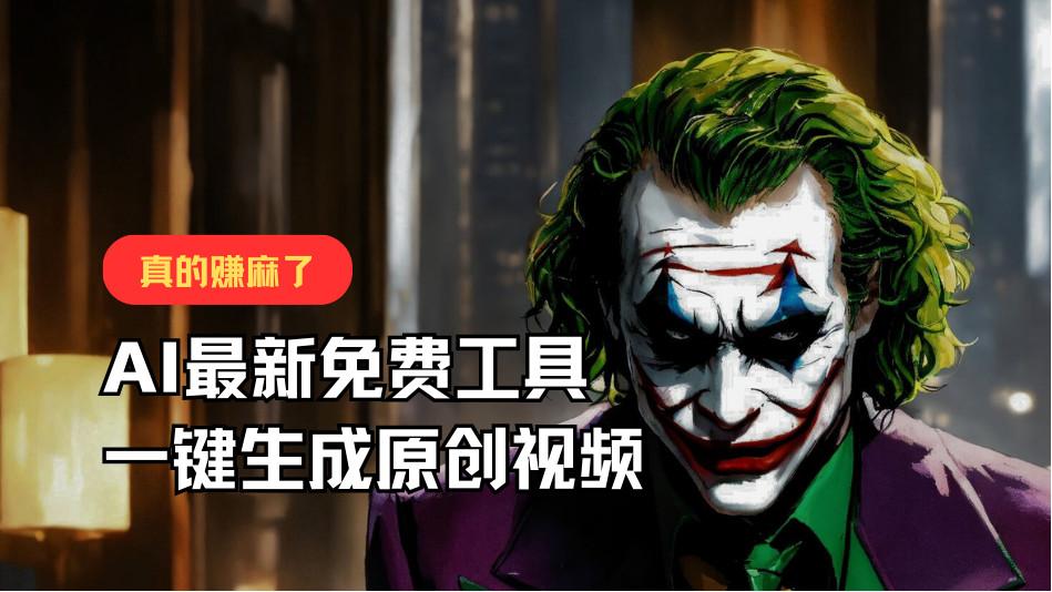 最新免费AI工具,一键生成原创视频,佛系搬运,轻松月入10000+!-兵兵资源