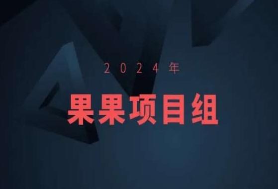 2024年果果项目组项目合集-果果最新项目-兵兵资源