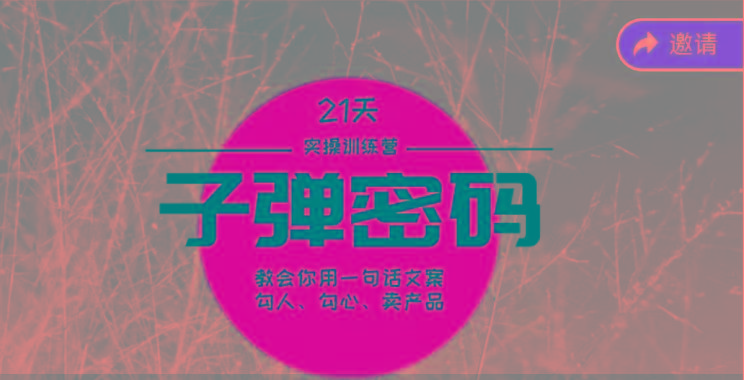 《子弹密码训练营》-用一句话文案勾人勾心卖产品，21天学到顶尖文案大师策略和技巧-兵兵资源