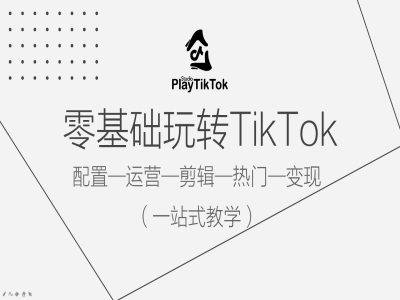零基础玩转TikTok，配置一运营一剪辑一热门一变现，一站式教学-兵兵资源