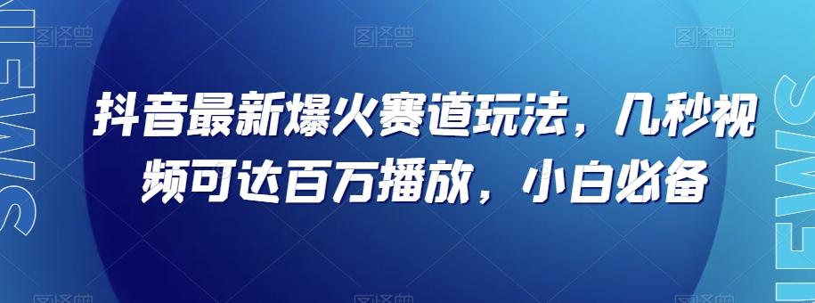 抖音最新爆火赛道玩法，几秒视频可达百万播放，小白必备（附素材）【揭秘】-兵兵资源