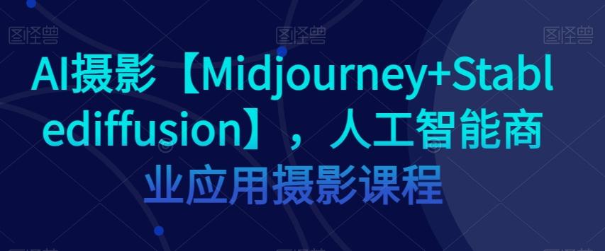 AI摄影【Midjourney+Stablediffusion】，人工智能商业应用摄影课程-兵兵资源