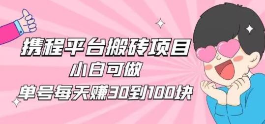 携程旅游搬砖新玩法，日入100+小白可直接上手-兵兵资源