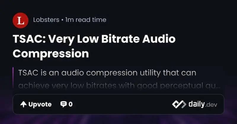 TSAC ｜音频压缩-兵兵资源