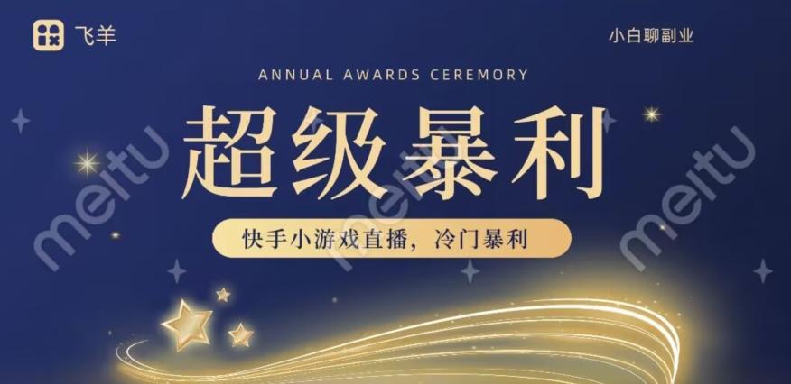 快手官方暴利冷门小游戏无人直播，小白一台电脑即可操作，轻松月入10w+-兵兵资源